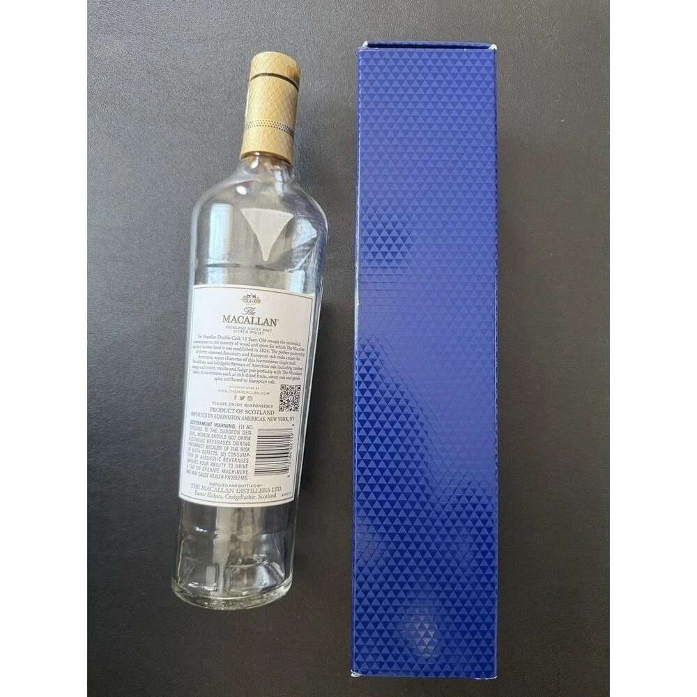 Empty The MACALLAN 12 Year Double Cask Scotch Whiskey Bottle and Box 750 ML #2.